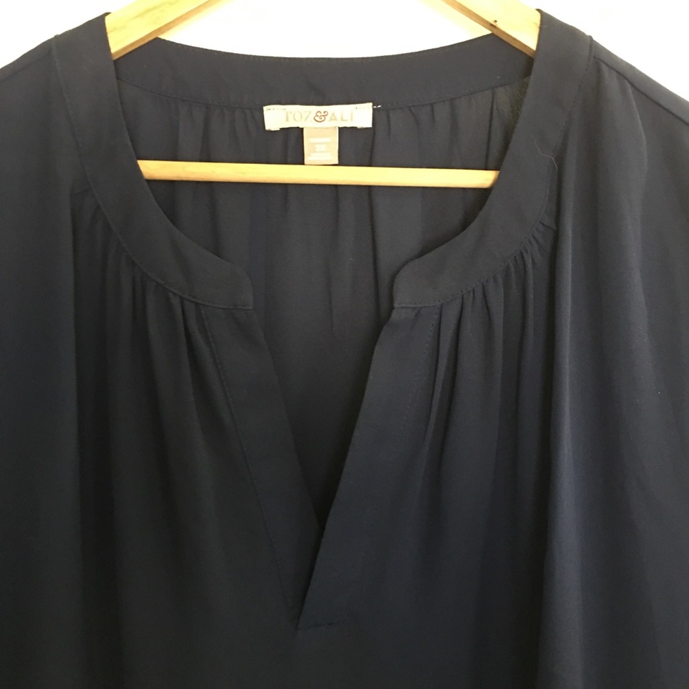 Woman’s plus size navy blue blouse